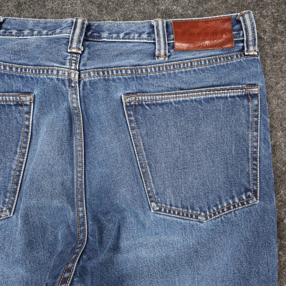 Lands'‎ End Jeans Mens 37 Blue 100% Cotton Traditional Fit Straight Leg Denim